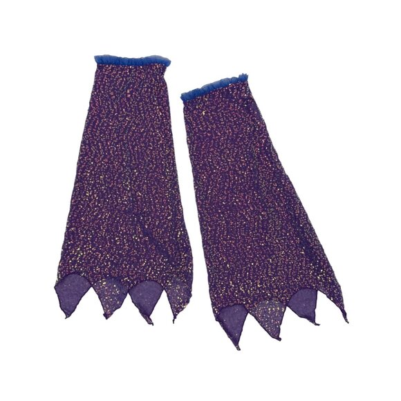 NWT Dolls Kill Purple Fairy Sequin Corset Mini Dress Wings Garters Costume Rave - Picture 7 of 16